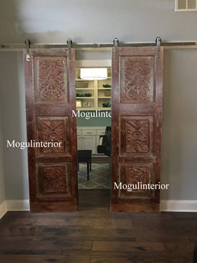 Antique Doors, Carved Barn Doors, Sliding Doors, Shabby Chic, 80